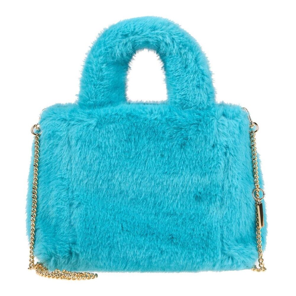 G by Giuliana Faux‎ Fur Crossbody Tote Blue